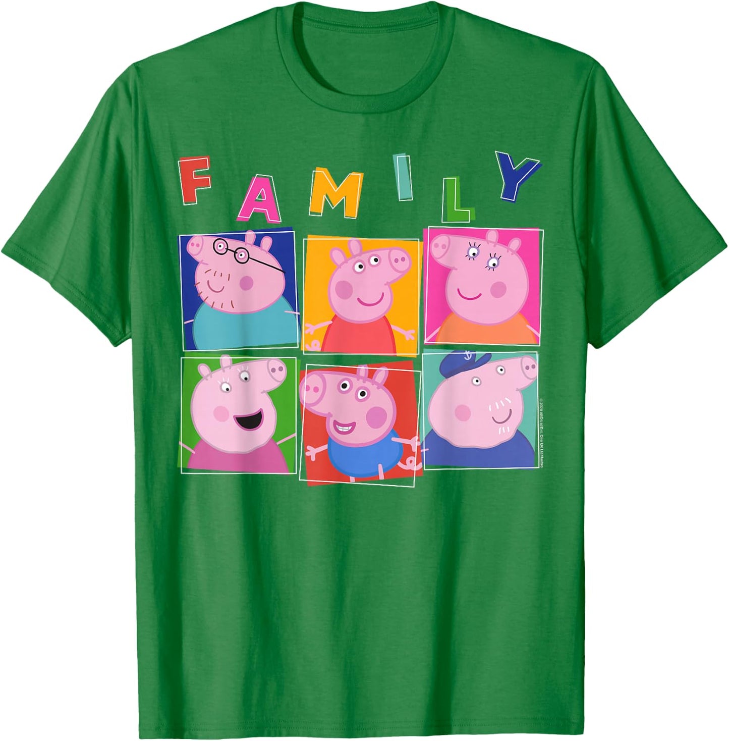 Peppa Pig Family Box Up T-Shirt - T-Shirt | Irish Green