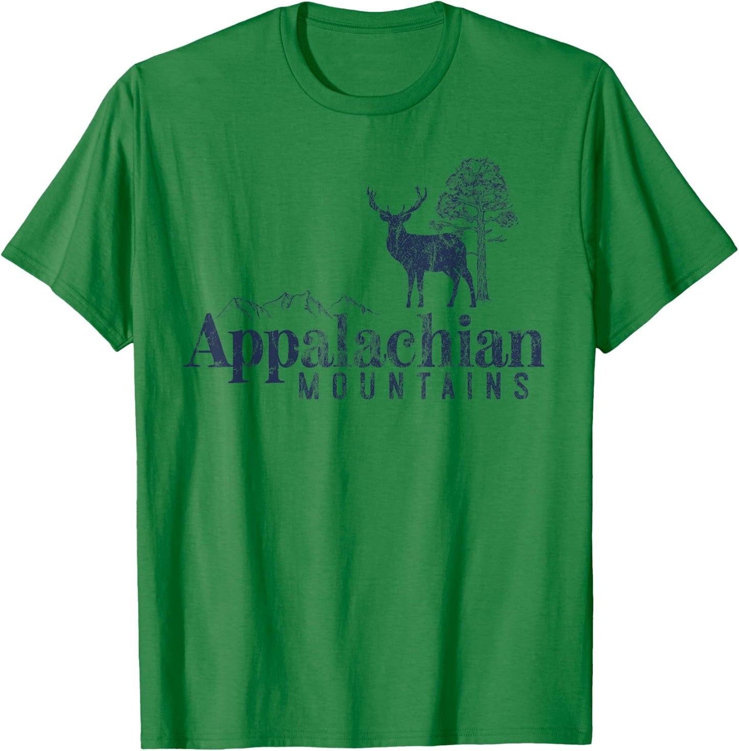 Appalachian Mountains Vintage Retro Style Men Women Outdoors T-Shirt - T-Shirt | Irish Green