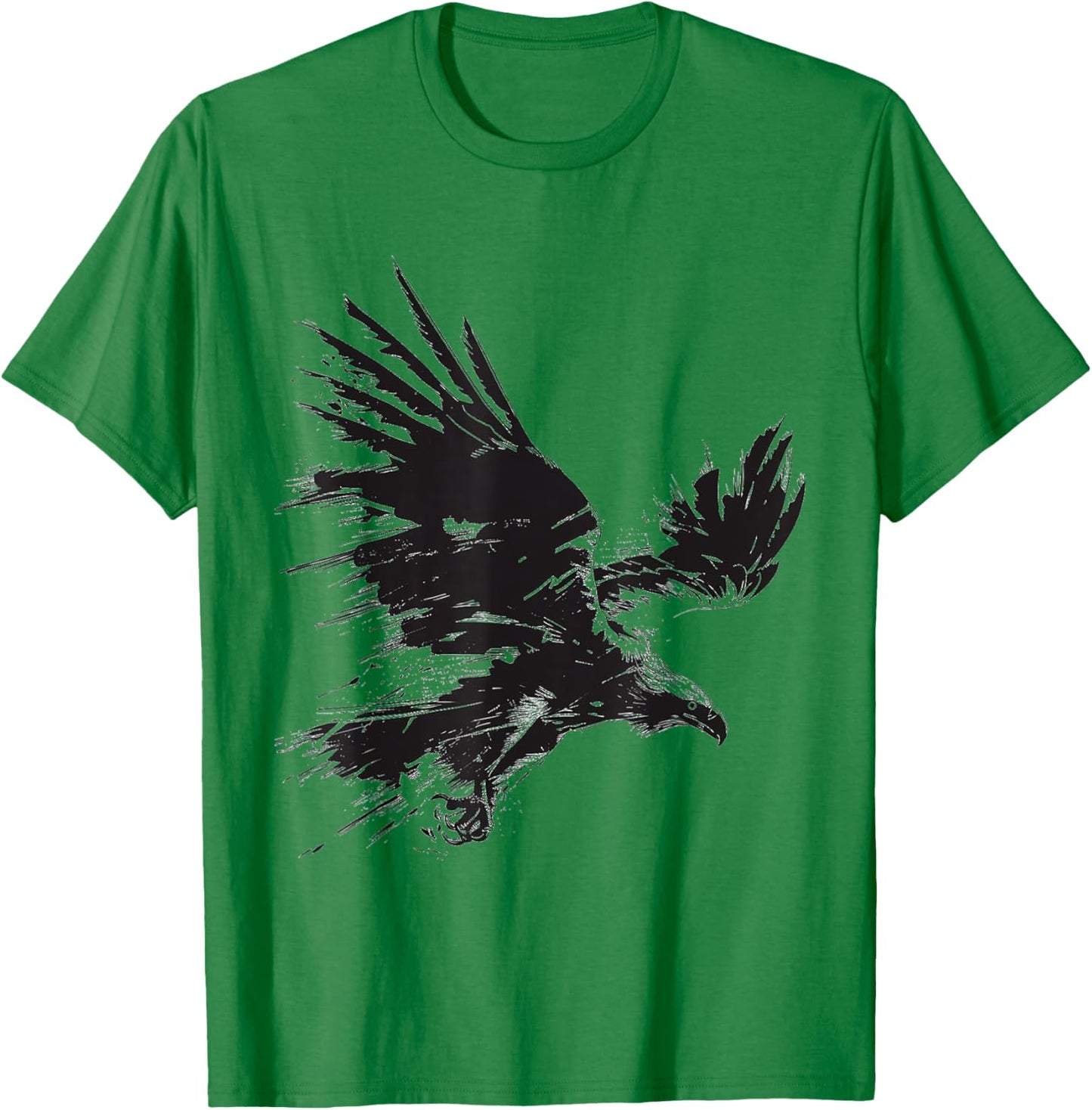 Eagle Animal Print Graphic Drawing Painting Eagle T-Shirt - T-Shirt | Irish Green