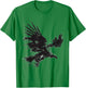 Eagle Animal Print Graphic Drawing Painting Eagle T-Shirt - T-Shirt | Irish Green
