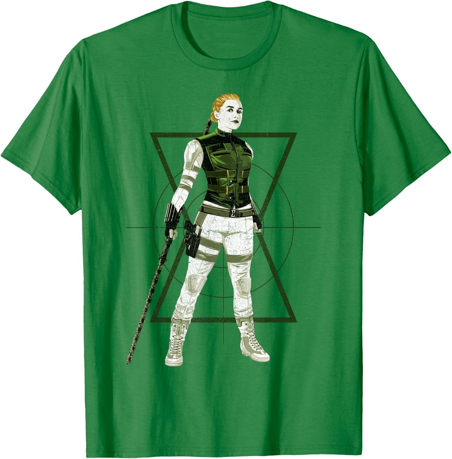 Marvel Black Widow Yelena Belova Target Portrait T-Shirt - T-Shirt | Irish Green