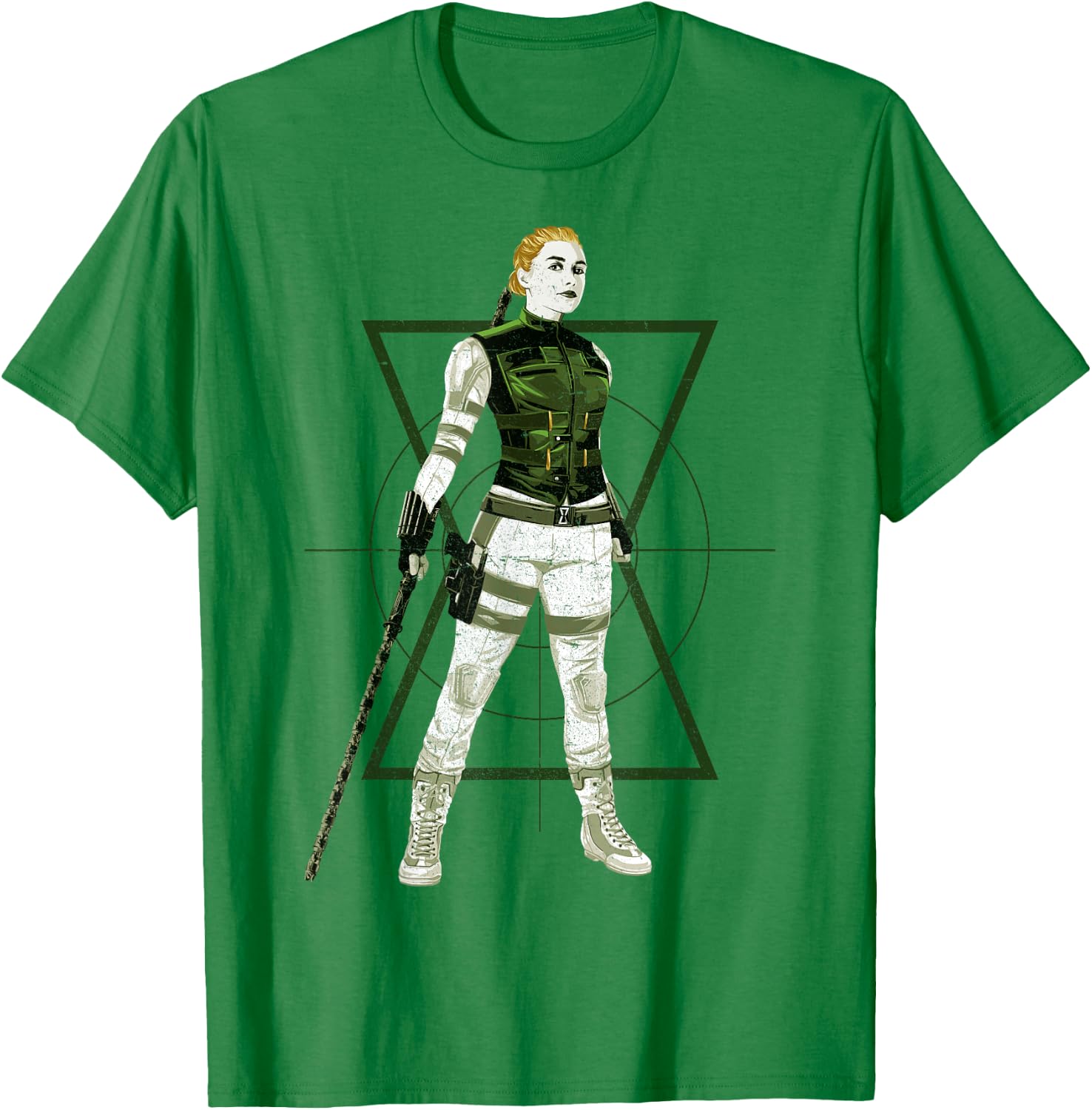 Marvel Black Widow Yelena Belova Target Portrait T-Shirt - T-Shirt | Irish Green