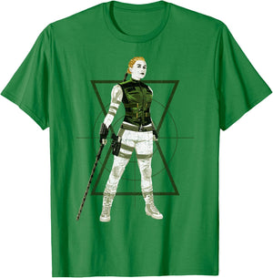 Marvel Black Widow Yelena Belova Target Portrait T-Shirt - T-Shirt | Irish Green