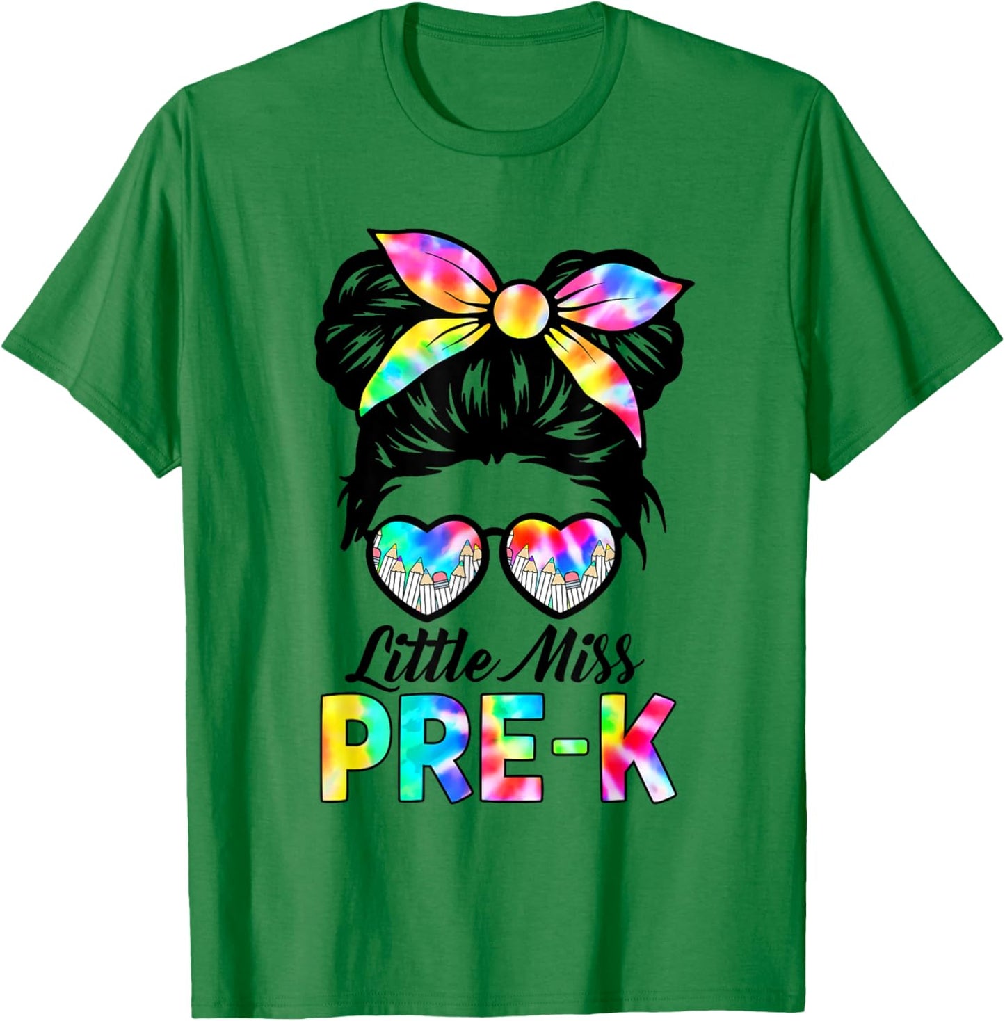Little Miss PRE-K 1st Day Back To School Preschool Girls Kid T-Shirt - T-Shirt | Irish Green