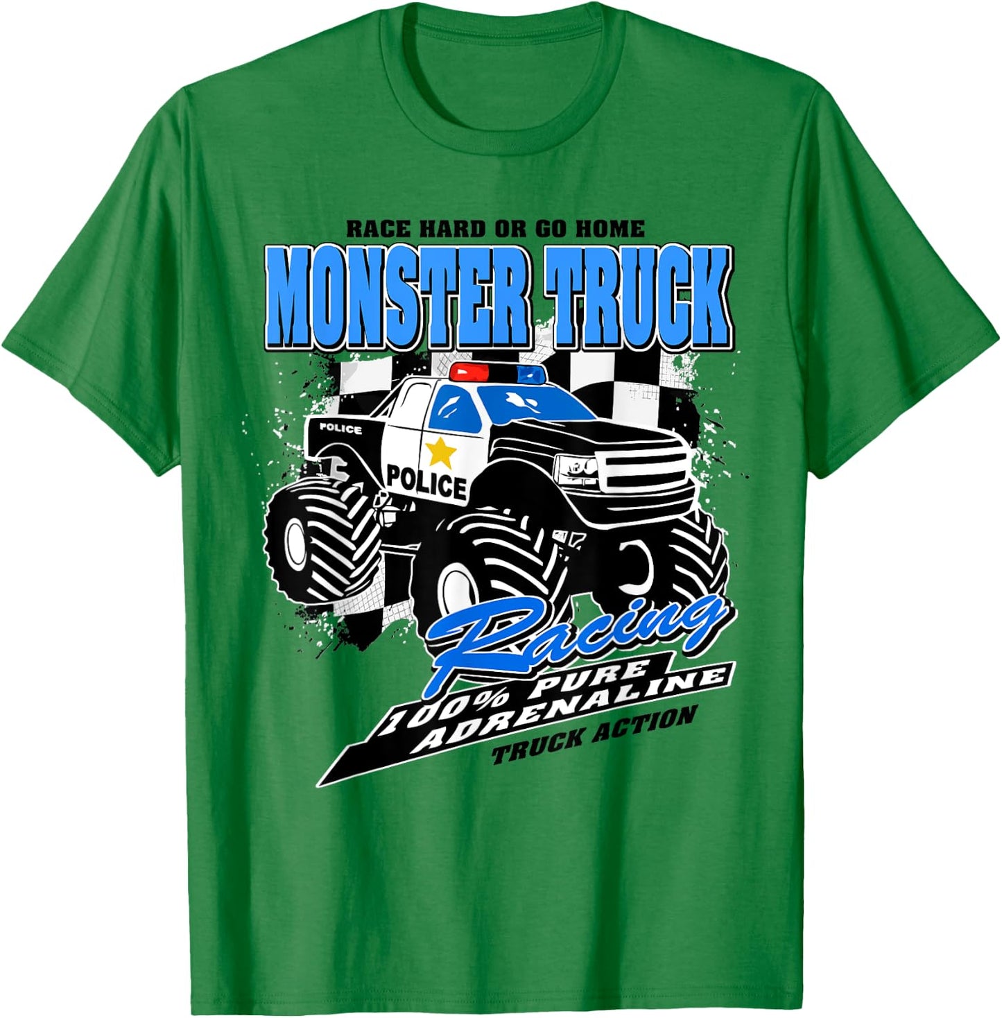 Police monster truck T-Shirt - T-Shirt | Irish Green