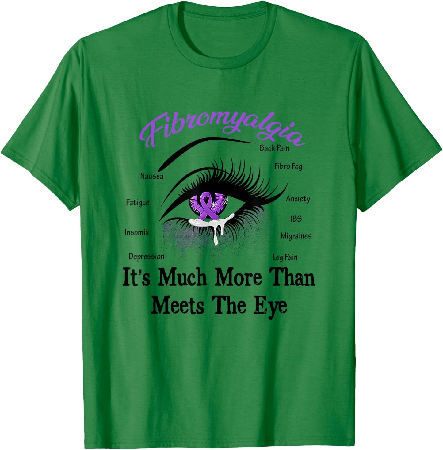 Fibromyalgia Awareness Eye - Woman Eye T-Shirt - T-Shirt | Irish Green