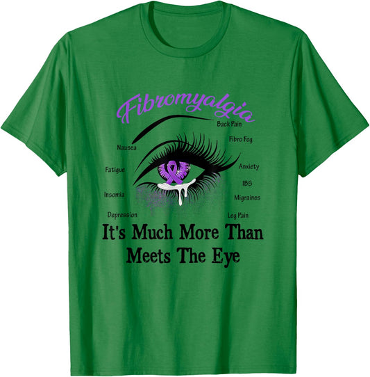 Fibromyalgia Awareness Eye - Woman Eye T-Shirt - T-Shirt | Irish Green