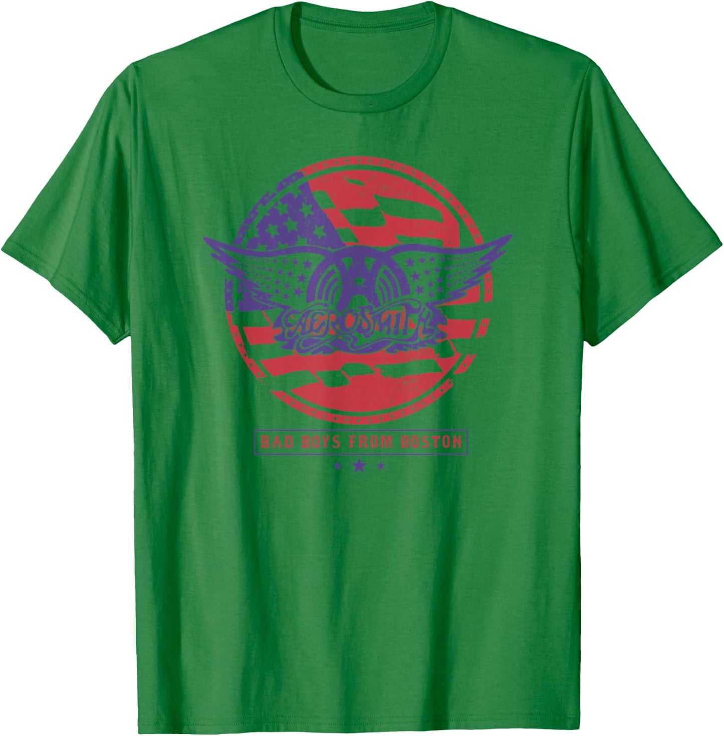 Aerosmith - Red, White & Boston T-Shirt - T-Shirt | Irish Green