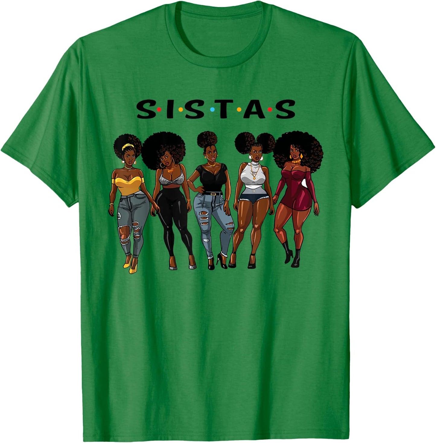 Sistas afro Women together, Women , Women birthday T-Shirt - T-Shirt | Irish Green