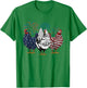 Patriotic USA Chicken Retro American 4th Of July Men Women T-Shirt - T-Shirt | Irish Green