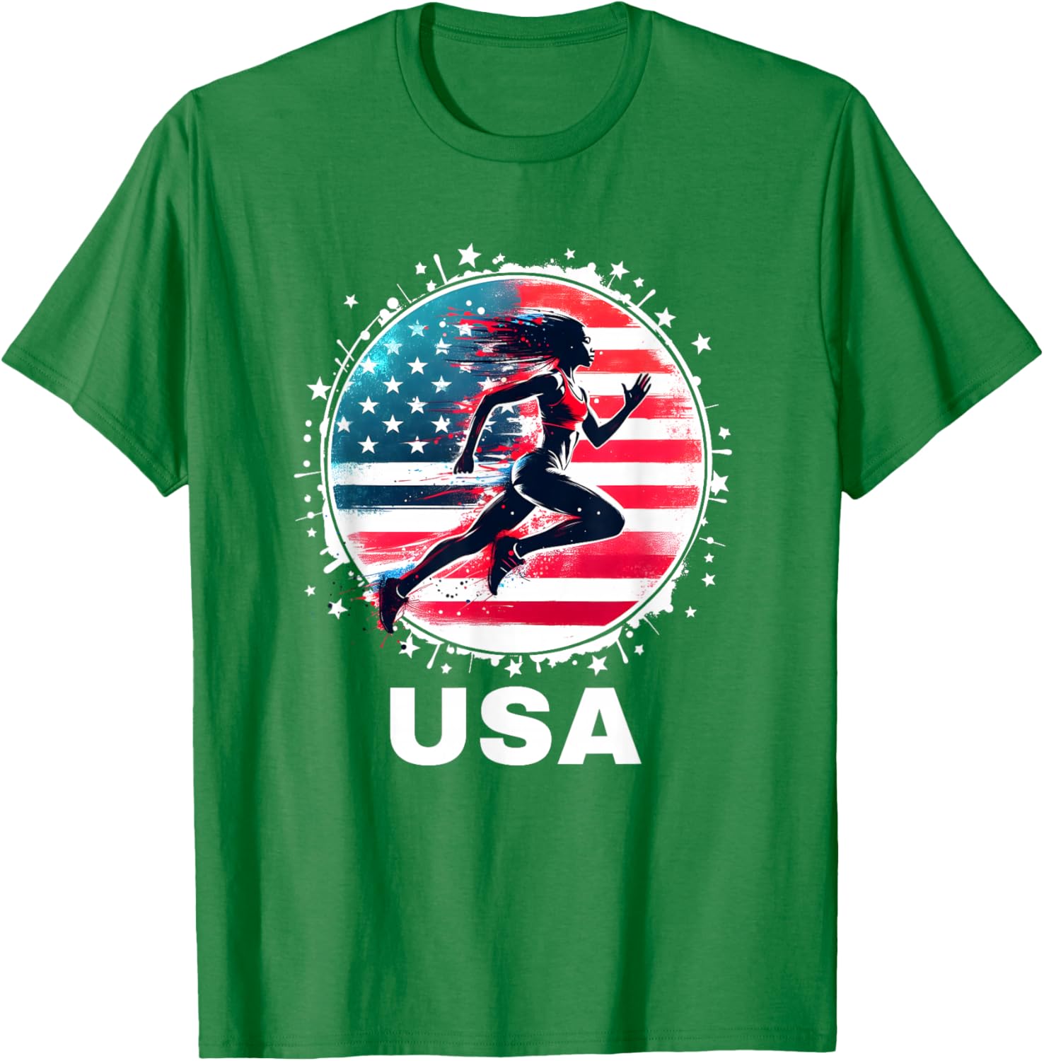 Track and Field USA Women Track and Field USA Team T-Shirt - T-Shirt | Irish Green