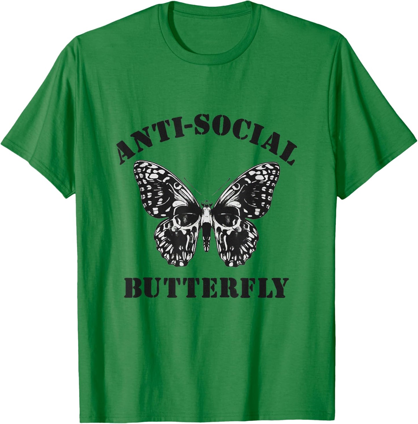 Anti Social Butterfly Anti-Social T-Shirt - T-Shirt | Irish Green