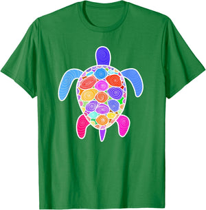 Hawaiian Tie Dye Sea Turtle, Hawaii shirt T-Shirt - T-Shirt | Irish Green