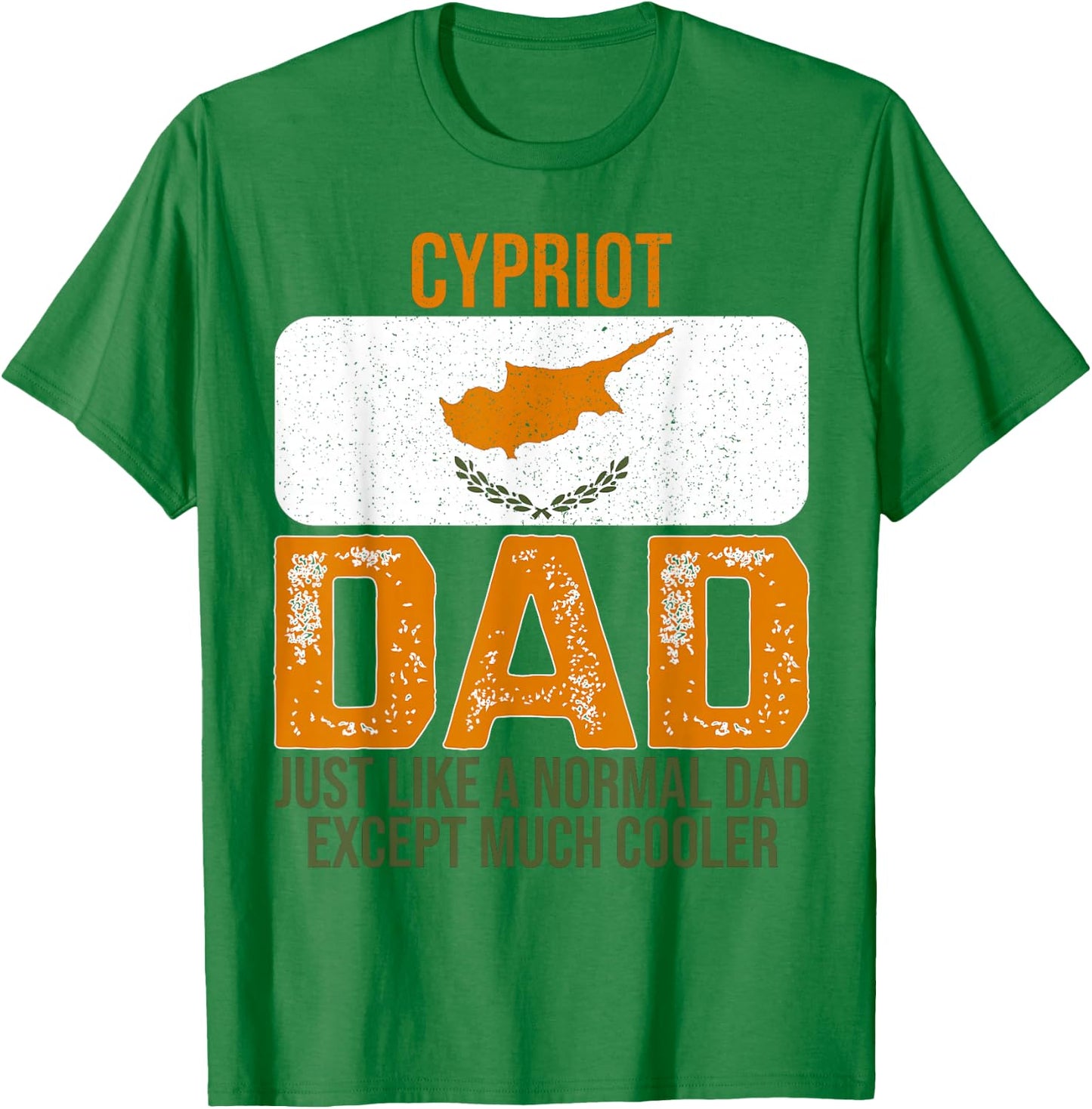 Vintage Cypriot Dad Cyprus Flag Design For Father's Day T-Shirt - T-Shirt | Irish Green