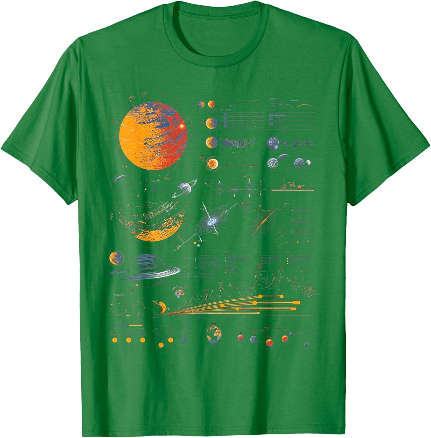 Solar System Infographic T-Shirt - T-Shirt | Irish Green