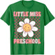 Little Miss Preschool Retro Cute Groovy First Day of Pre-K T-Shirt - T-Shirt | Irish Green