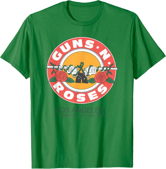 Official Guns N’ Roses 1989 Bullet Seal LA T-Shirt - T-Shirt | Irish Green
