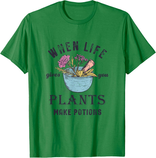 Funny Herbalist and Apothecarist Puns Make Potions Herbalism T-Shirt - T-Shirt | Irish Green