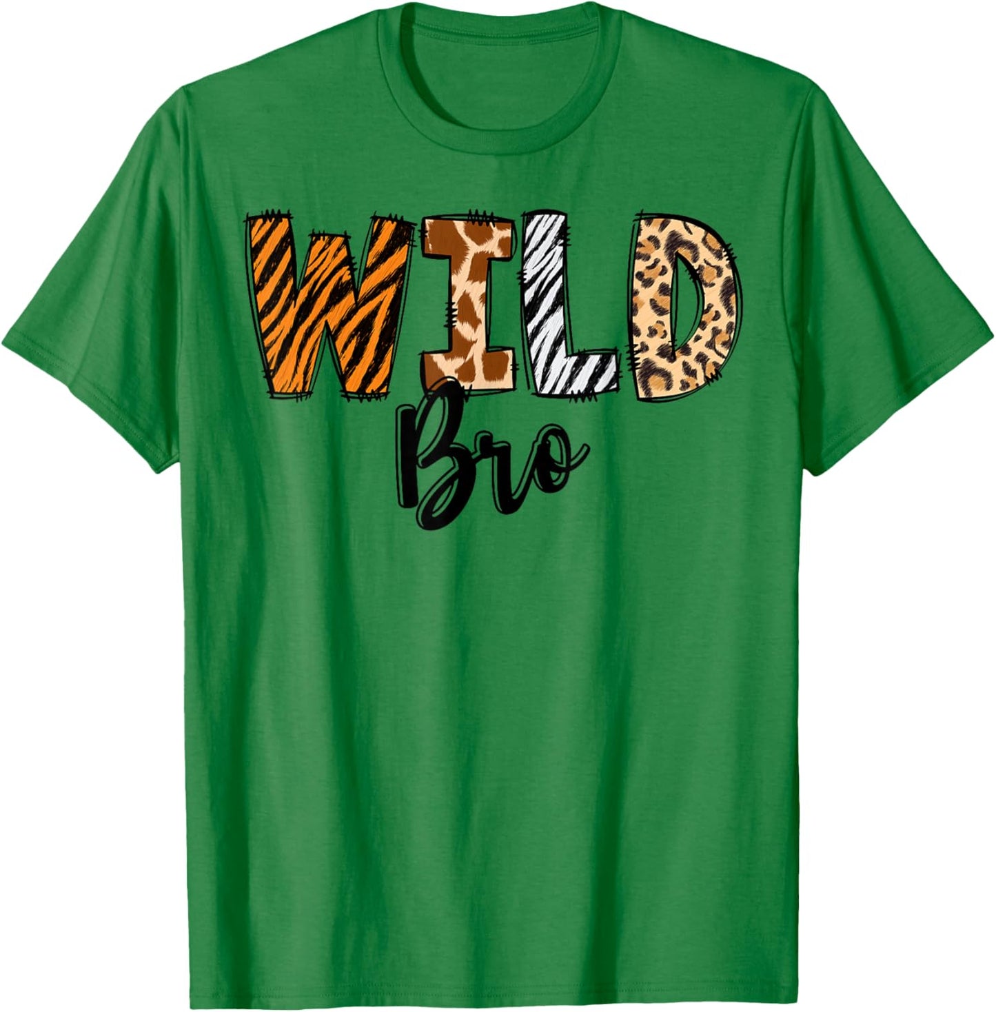 Wild Bro Zoo Born Two Be Wild B-day Safari Jungle Animal T-Shirt - T-Shirt | Irish Green