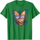 American 4th of July Bengal Cat Kids Men T-Shirt - T-Shirt | Irish Green