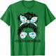 Messy Hair Woman Bun Healthcare Worker - Nurse Life T-Shirt - T-Shirt | Irish Green