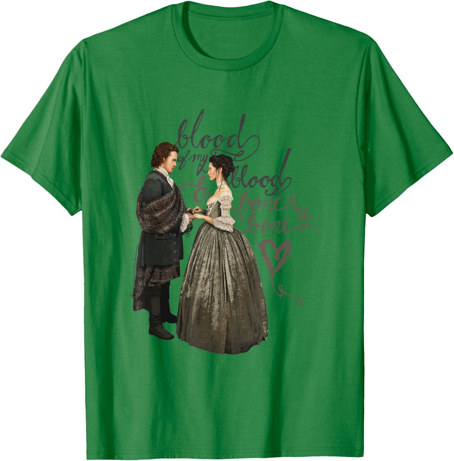 Outlander Blood of My Blood Illustration Small T-Shirt - T-Shirt | Irish Green