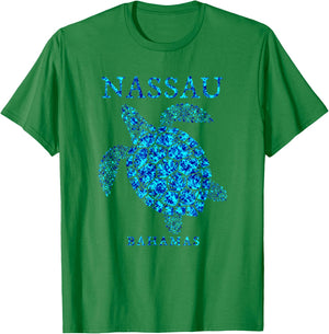 Nassau Bahamas Sea Turtle Boys Girls Toddler Souvenir T-Shirt - T-Shirt | Irish Green