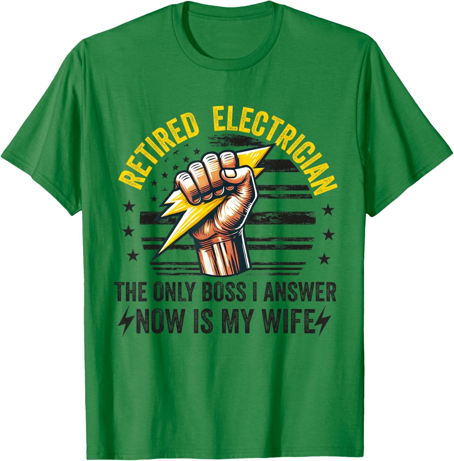 Retired Electrician Retiring Electrical Engineer Retirement T-Shirt - T-Shirt | Irish Green
