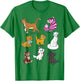 Disney Mickey And Friends Cats Portraits T-Shirt - T-Shirt | Irish Green