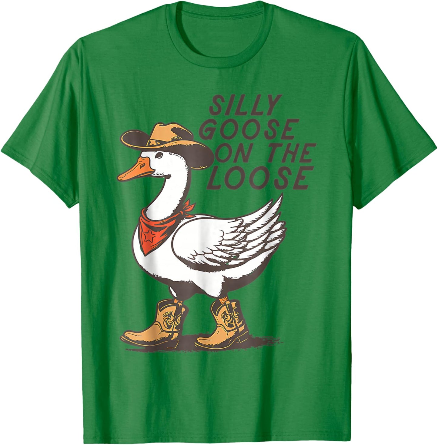 Silly Goose On The Loose Funny Silly Goose T-Shirt - T-Shirt | Irish Green