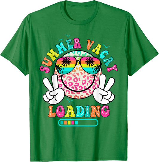 Summer Vacay Loading Funny Summer Teacher Women T-Shirt - T-Shirt | Irish Green