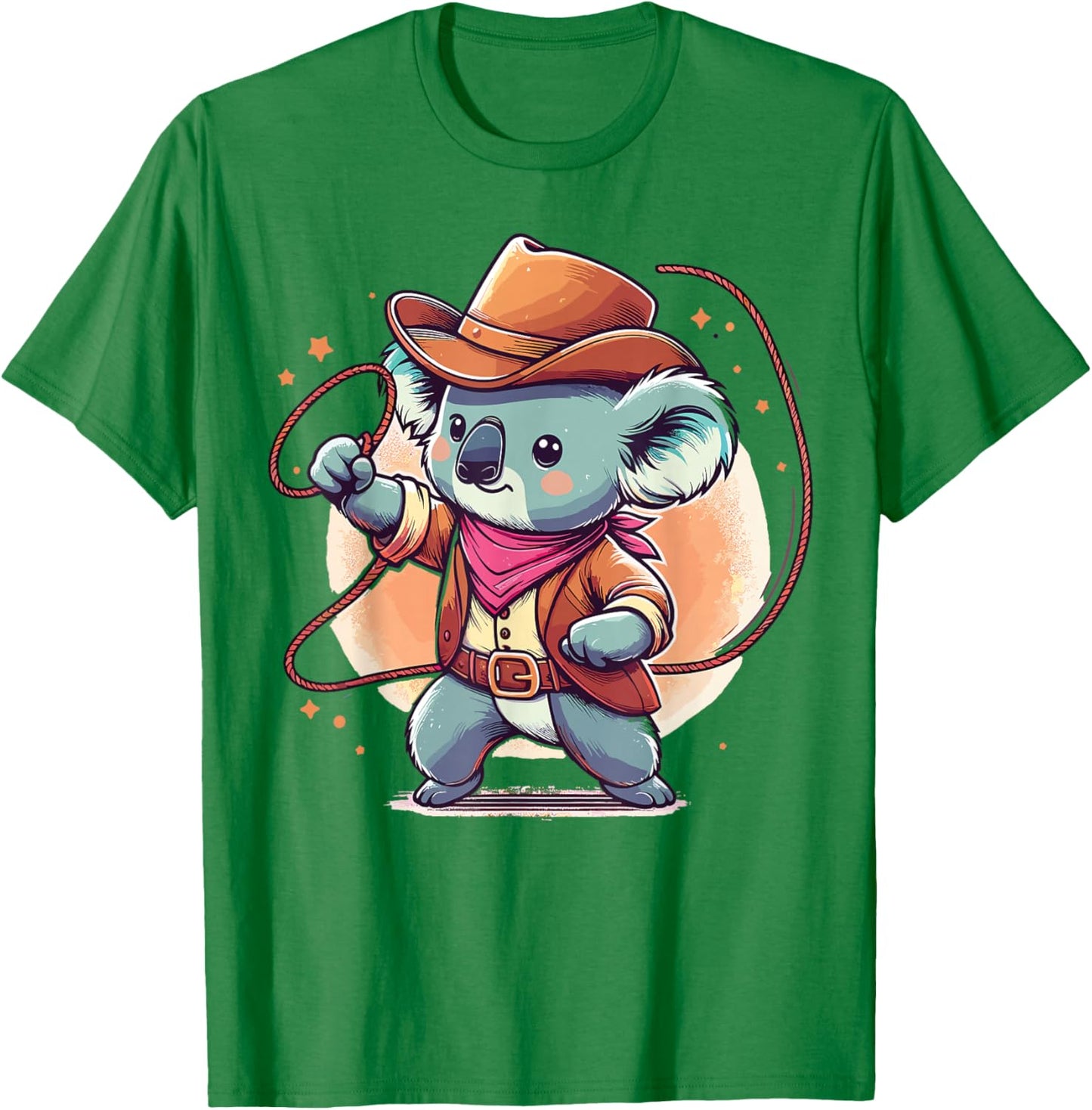 Western Rodeo Cowboy Hat Koala Texas Animals T-Shirt - T-Shirt | Irish Green