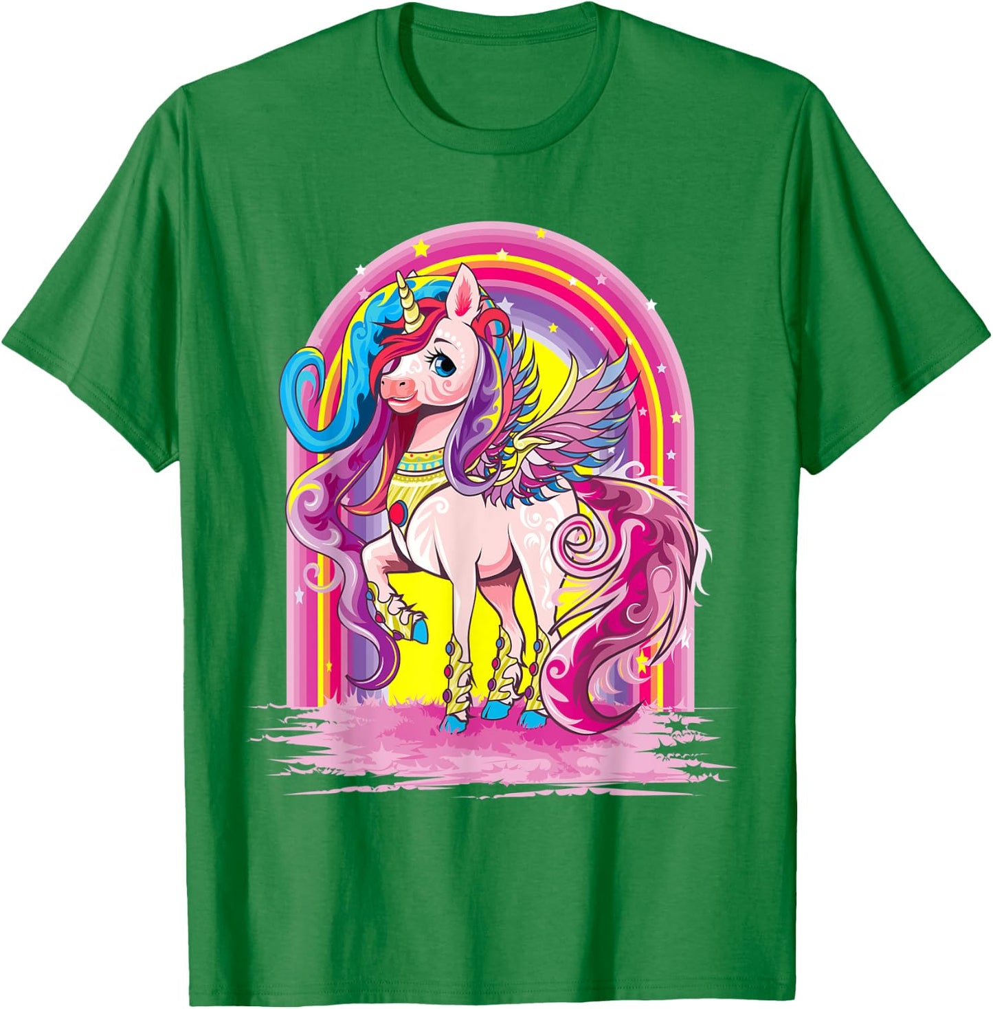 Unicorn Shirt for Girls Kids Women Cute Unicorn Lover Gift T-Shirt - T-Shirt | Irish Green