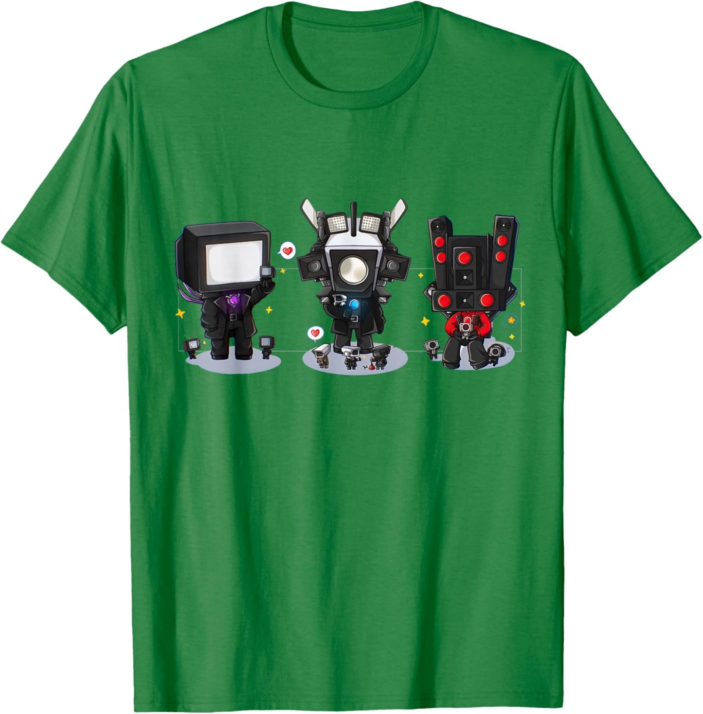 Skibidi Toilet Speakerman Cameraman, Toilet ,Tvman T-Shirt - T-Shirt | Irish Green
