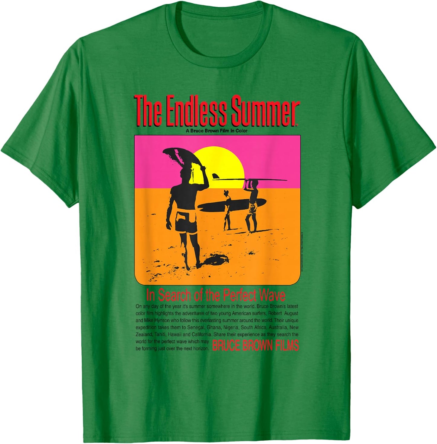 The Endless Summer Original Movie Poster T-Shirt - T-Shirt | Irish Green