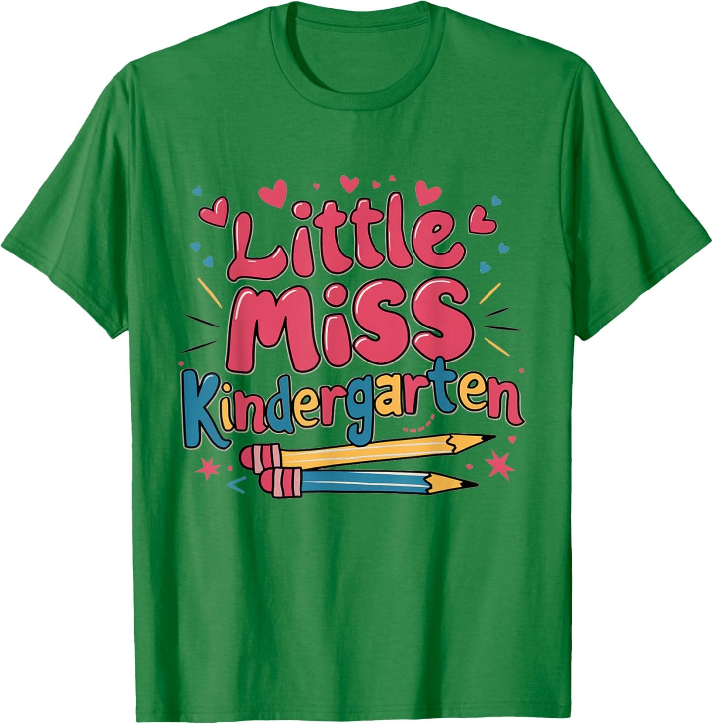 Little Miss Kindergarten Back To School Kinder Girls T-Shirt - T-Shirt | Irish Green