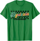 Retro Checkered Dyslexia Teacher Squad SPED Therapist Mental T-Shirt - T-Shirt | Irish Green