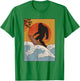 Japanese Vintage Kanagawa Art Great Wave - Surfing Bigfoot T-Shirt - T-Shirt | Irish Green