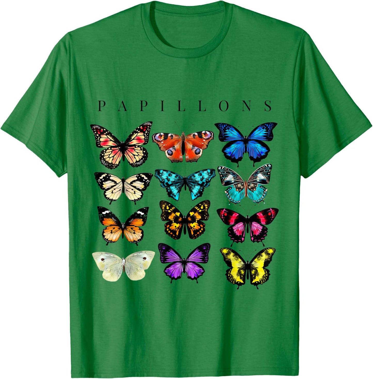 Butterfly Butterflies Botanical Boho Monarch Summer Insect Men Women Kids T-Shirt - T-Shirt | Irish Green