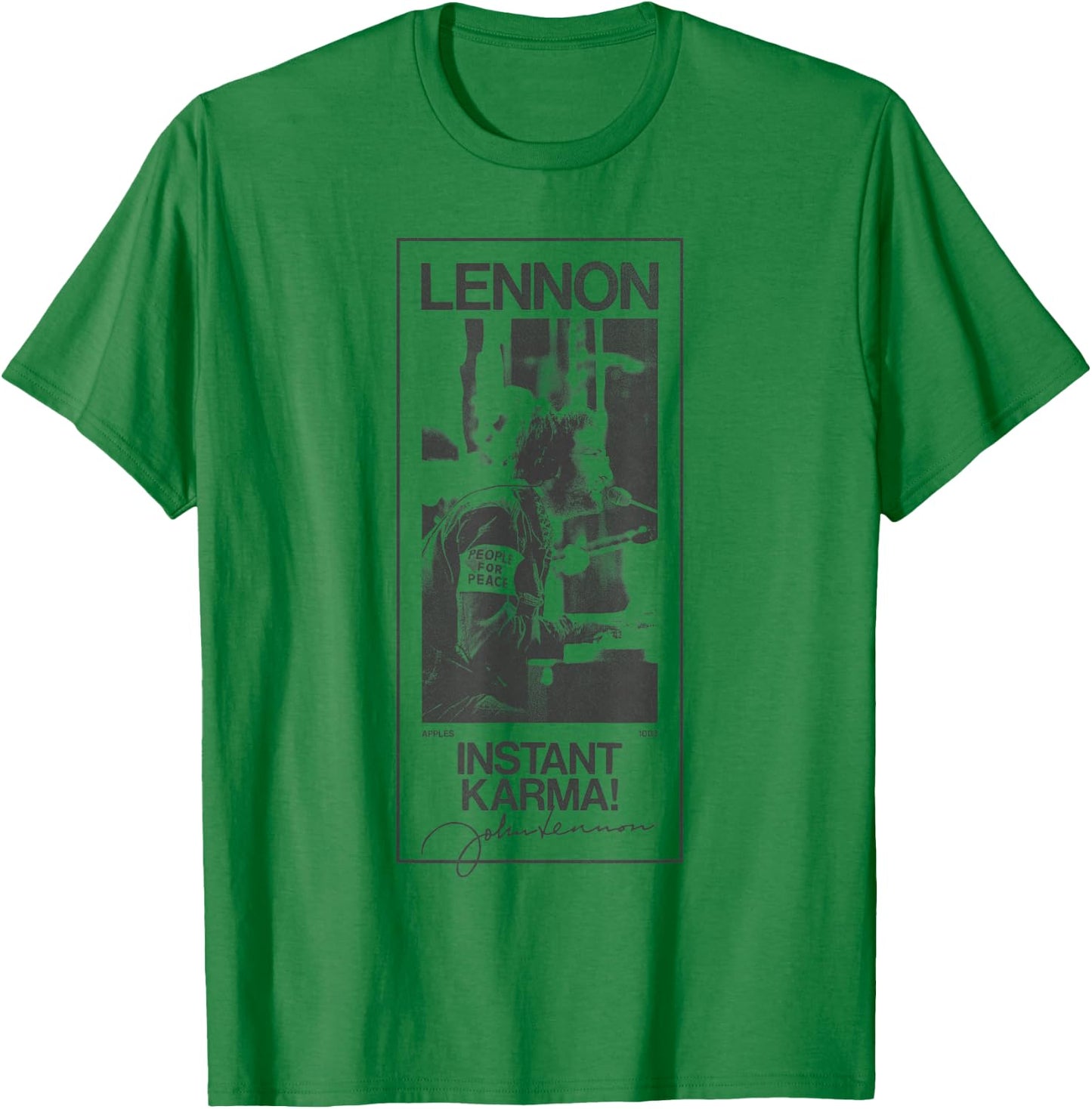 John Lennon - Karma Signature T-Shirt - T-Shirt | Irish Green