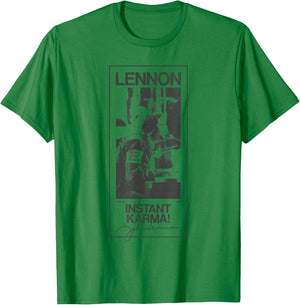 John Lennon - Karma Signature T-Shirt - T-Shirt | Irish Green