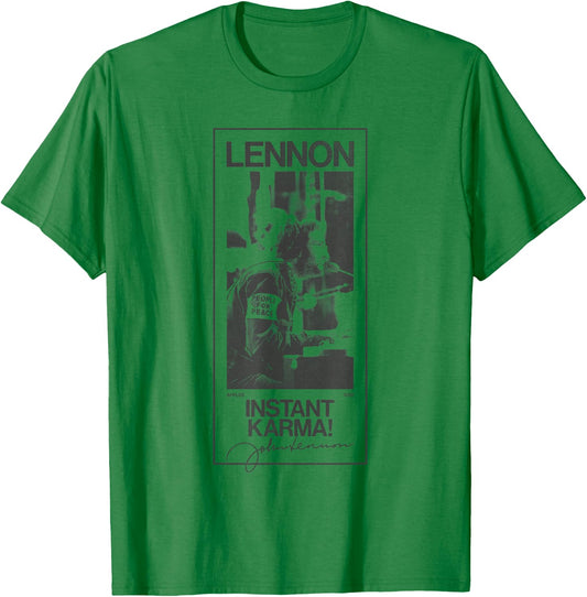 John Lennon - Karma Signature T-Shirt - T-Shirt | Irish Green
