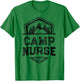 Vintage CAMP NURSE Medical Staff Campground Crew Orange T-Shirt - T-Shirt | Irish Green