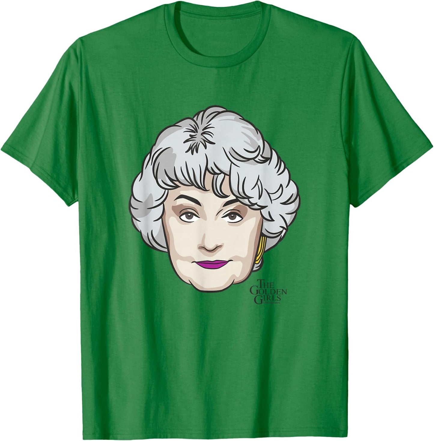 The Golden Girls Iconic Dorothy Animated Big Face Portrait T-Shirt - T-Shirt | Irish Green