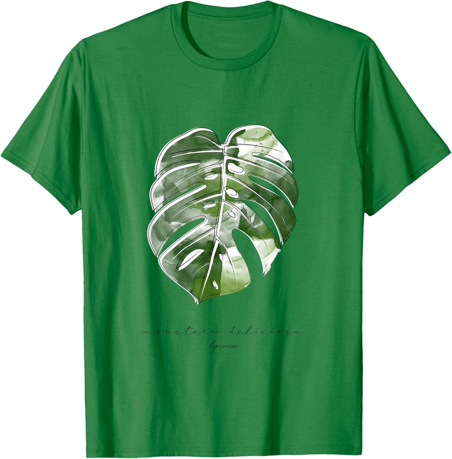 New Variegata Window Plant Monstera Deliciosa Tropical Leaf T-Shirt - T-Shirt | Irish Green
