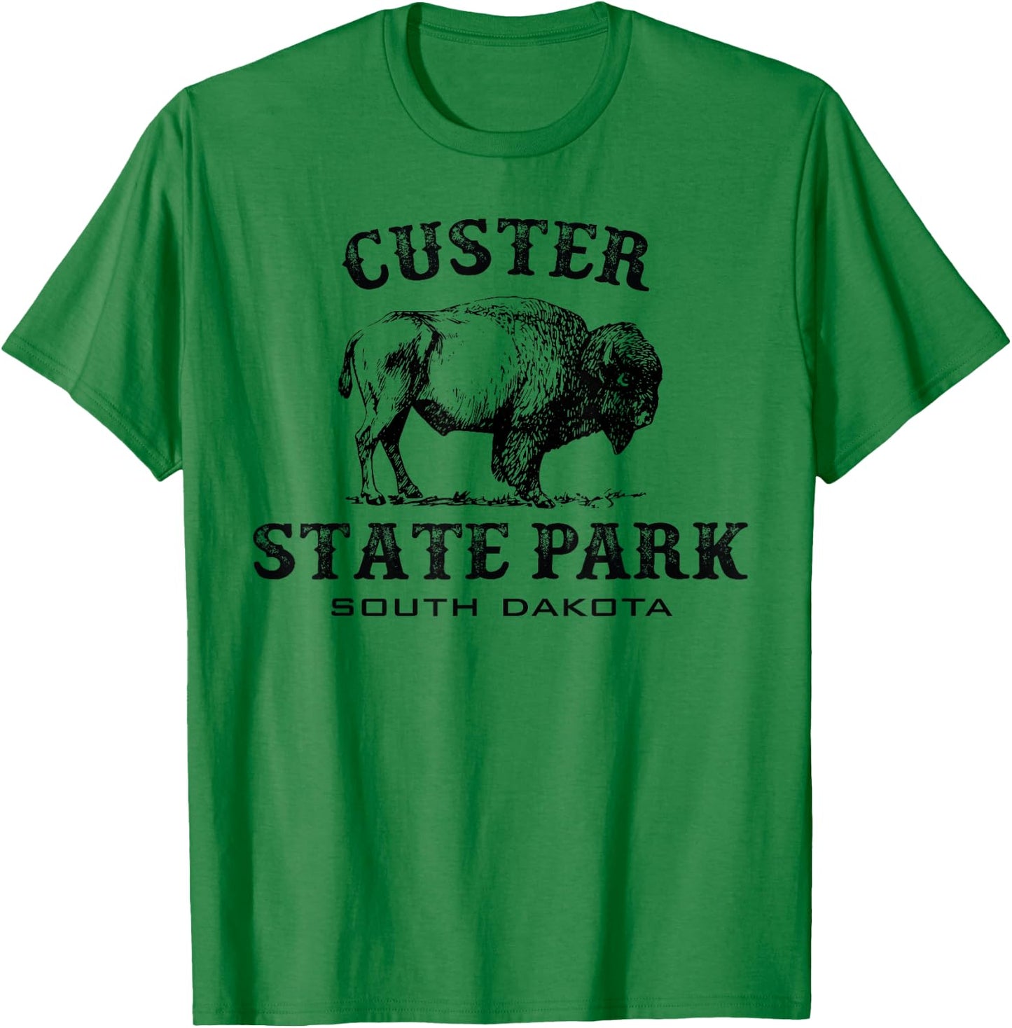 Custer State Park South Dakota American Bison Souvenir T-Shirt - T-Shirt | Irish Green