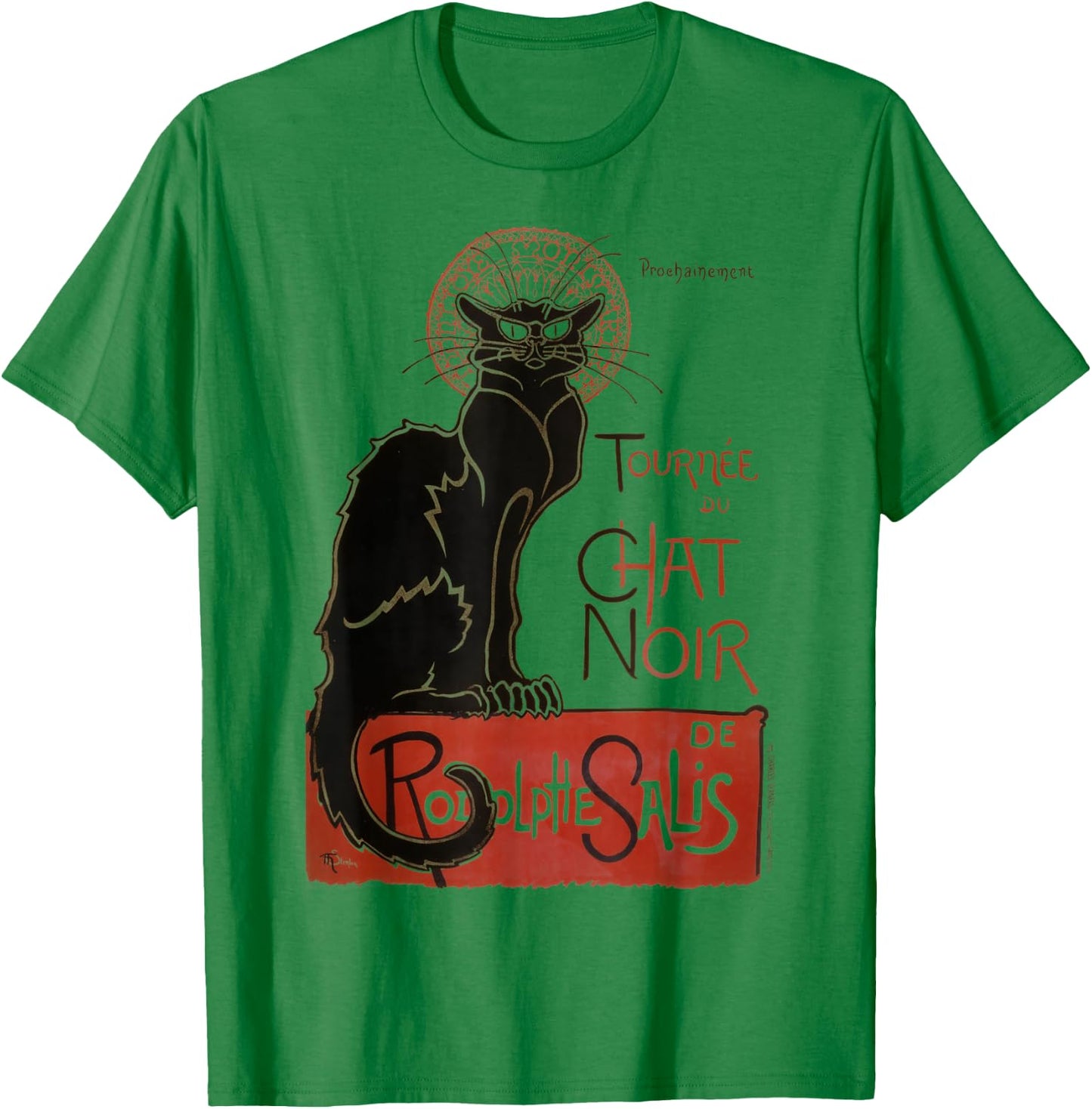 Tournee du Chat Noir Artwork T-Shirt - T-Shirt | Irish Green