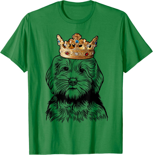 Goldendoodle Dog Wearing Crown T-Shirt - T-Shirt | Irish Green