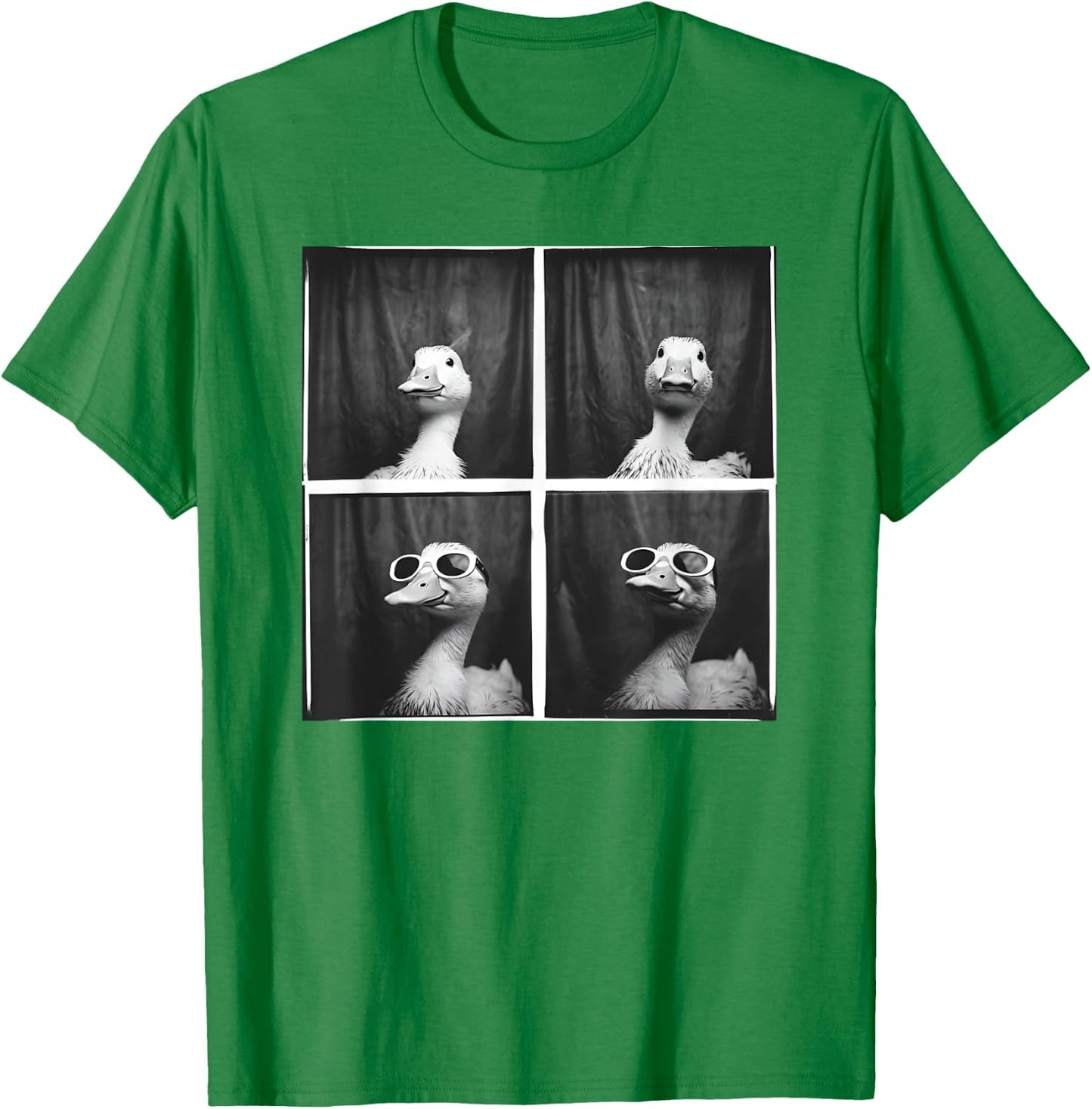 Duck In Sunglasses Quirky Farm Duckling Funny Duck Lover T-Shirt - T-Shirt | Irish Green
