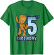 Marvel Guardians of The Galaxy Baby Groot 5th Birthday T-Shirt - T-Shirt | Irish Green